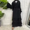 Ethnic Clothing Muslim Women Open Abaya Arab Islamic Pakistani Middle East Kimono Cardigan Ramadan Dubai Turkey Kaftan Maxi Robe Gown