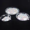 Party Decoration 10pcs Plastic Clear Flat Ball Fillable Transparent Home Decor Pendant Baubles Gifts Christmas Box Part E2Z7