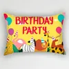 Pillow Forest Animal Carnival Modern Minimalist Cartoon Waist Case Sofa Bed Head Cover Backrest Car Seat Plush