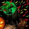 Adesivos de parede decoração de halloween brilho 3d bastte diy luminoso adesivo da lua de 30 cm decoração decorativa de férias