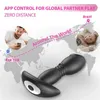 Vuxen massager långdistanskontroll vibrator bluetooth app rumpa plug remote anal prostata massage fitta leksak vuxen produkt