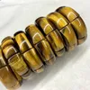 Strand amarelo Tigre Stone Breads Bracelet Natural Gemstone Jewelry Bangle for Man Gift Wholesale