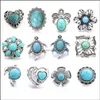 Gabinetes ganchos Turquoise Crystal Tortoise Flor Snap Buttons Componentes do clasp FIT DIY 18mm Snaps Button Colar Bracelet