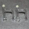 Rökningstillbehör XL Beveled Edge Terp Slurper Set Full Weld Quartz Banger med glas marmor kolhydrater pelare för vatten bong