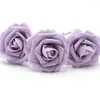 Decorative Flowers Lilac Mauve Roses Artificial 100 Stems For Bridal Bouquets Wholesale Wedding Table Centerpiece LNPE048