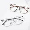 Sonnenbrille Retro Ultra-Licht TR90 Anti-Blue Light Female Mode Exquisite Marke Casual Metal Rahmen Flatgläser