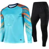 Outdoor T-Shirts Men Boys Football Jersey Custom Soccer Tracksuit Long Sleeve Football Uniform Adult Kids Soccer Shirt Kit Goalkeeper Sport Suits 230215