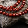 Strand JoursNeige Natural Lobular Red Sandalwood Bracelets 108 Buddha Beads 8mm Multilayer Golden Star Old Material Jewelry
