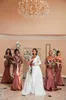 Sirène de demoiselle d'honneur robe sur l'épaule des robes de fête d'invité de mariage africain Crystal Black Women Night Robe plus taille Maid d'honneur Robes de Soiree Sweep