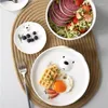 Plates Home Creative Personality Breakfast Japanese Cutlery Set Ceramic Cartoon Plate Cute Girl Heart Bear Fruits Pan