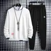 رجال المسارات للرجال هوديز الخريف سراويل مجموعات Sweatshirt sweatpants الرجال هوديي بانت pullover هوديس دعاوى الترفيه لون الصلبة m-4xlmen