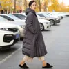 Parkas en duvet femme 2023 hiver longue grande veste épaissie longueur genou allongée 4 couleurs