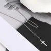 Choker panjbj 925 stempel zilveren kleur kruis ketting voor vrouwen meisje Europese persoonlijkheid splicing kwalen sieraden feest cadeau dropship