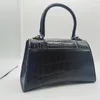 Top Sanduhr Damen Handtasche Designer Umhängetaschen Mode Einkaufstasche Luxus Designer Echtleder Griff quadratisch