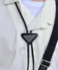3colors P Brand Designers Neck Unisex Leather Necktie Suit Bow Black Brown White Bowtie Couples Women Men Ties Fashion Accessories