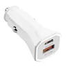 Snelle autoladers QC3.0 PD-adapter voor iPhone 14 pro max 13 12 Samsung S23 Ultra S22 S21 Note 20 mini snelle autoladers