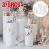 White Gold Pink Color Wedding Decoration Cylinder Pedestal Display Rack Round Iron Dessert Table Party Stage Road Lead Props 3PCS 5PCS