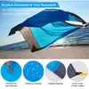 79 * 83 Zoll tragbare Stranddecke Strandmatte Wasserdicht Partyzubehör Sanddichte Taschenstrandmatte Picknickdecke Leichte Campingdecke