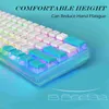 Teclados femininos WK61 RGB Backlit Gamer Keyboard Switch vermelho PBT Pudding teclado teclado mecânico Swappable Hot 60% PC Layout T230215