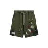 Galery Dept Shorts 2023 Designer Womens Lanvins Summer Pants Cotton Painted Luxury Sweatpant Splash Inkグラフィティカジュアルルーズランビン9974