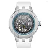 Нарученные часы Bonest Gatti Men Automatic Watch Luxury 42 -мм механические наручные часы Скелет 50 м.