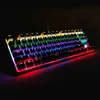 Teclados Metoo Edition Gaming Mechanical Keyboard 87 104 KEYS LED LIDA DE EXPERTO RED RUSSIAN US Espanhol para Laptop PC T230215