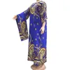 Vêtements ethniques Robes africaines de haute qualité pour femmes Dashiki longue robe maxi à volants demi-manche o-cou exquis imprimé dames vêtements sc