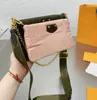 Vrouwen 3 stks/set designer schoudertassen koppeling combo reli￫f mode luxe multi dames borduurwerk messenger bag portemonnee