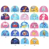 Children Kids Elastic Fabric Cartoon Swimming Cap Swiming Pool Water Sport Protect Ears Hat Swim Bathing Hats Caps Boys Girls