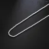 Kettingen verzilverd 16/18/20/22/24 inch touwketting ketting voor vrouw man mode charme verjaardag bruiloft sieraden cadeau