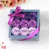 Cadeaux de Saint Valentin 9 pcs Savon Fleur Rose Boîte Mariage Anniversaire Jour Savon Artificiel Rose Saint Valentin Décoration Fleur Regalos Del Dia De San Valentin Flor De Jabon