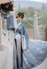 Стадия ношения Hanfu Женщины традиционные танцевальные костюмы народная вышивка