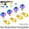 Bike Brakes RISK M5x10mm Disk Brake Rotor Bolt T25 Torx Titanium Alloy Bicycle Part MTB Mountain Fixing Ti Screw 12PCS/Set