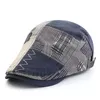 Beanieskull Caps Дизайнер Beret Hat Men Men Retro Sboy Packwork Plaid Herringbone Flat Ed Женщины, вождения такси