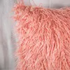 Подушка мода серая длинная плюшевая крышка квадратное сплошное цветовое диван подушки для кровати на молнии домашняя спальня украшение