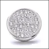 Clasps السنانير الجملة Rhinestone 18mm Snap Button Button Clasp Metal Round Charms for Snaps نتائج المجوهر