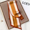 designer letters print bloem imiteren zijden sjaal hoofdband voor vrouwen mode lange steel tas sjaals Parijs schouder Tote bagage lint hoofd wraps 70 * 15 cm 11 kleuren