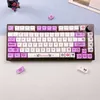 Keyboards 126 Keys Japanese Anime Theme Purple Creative Keycap PBT DYE-SUB XDA Profile For MX Switch GK61 NT75 C64 Mechanical Keyboard T230215