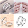 Bagues de couple 2 pièces Ensembles d'amant Amour sans fin Bague d'argent réglable Ensemble pour couples Hommes Femmes Fiançailles de mariage Saint Valentin Drop Del Dhhxx