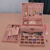 Cajas de joyería ZLALHAJA Caja organizadora de joyas de 3 capas Caja de joyería de gran capacidad con cerradura Collares Pendientes Anillos Soporte de exhibición Estuche de almacenamiento 230214