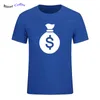 Heren t shirts grappige tas geld t-shirts heren harajuku zomer mode bedrukt shirt shirt shirt shirt mouw tees sweatshirts