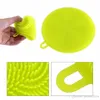 Éponge antibactérienne en Silicone multifonction 7 couleurs, brosse de nettoyage de la vaisselle, épurateur essentiel de cuisine, nettoyage des fruits et légumes