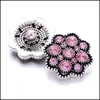 CLASPS HOOKS POCHOTHERSALE RHINESTONE 18mm Snap Button Flower Clasp Metal Zircon Charms f￶r Snaps smycken Fynd leverant￶rer Drop Deli DHF4Z