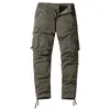 Pantaloni da uomo 2023 Moda Uomo Casual Cargo Trekking all'aria aperta Colori solidi Tattico militare Multi-tasche Pantaloni dritti Plus Size #35