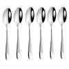 Juegos de vajilla Juego de tenedores de cena de 6 tenedores de cubiertos de acero inoxidable de grado Mesa apta para lavavajillas Cubiertos de oro Cubiertos de plata