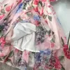 Robe de créateur de luxe pour filles, vêtements roses, robes d'été pour enfants, imprimés de fleurs, vêtements agréablement cool pour enfants