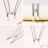 Pendant Necklaces Wishing Stone Couple Necklace Men Women Simple Fashion Iron-absorbing For Sun And Moon Pull Rope Clavicle 124A