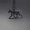 Hänge halsband 4 färger doberman pinscher charm halsband trendig metall hund smycken kvinnor