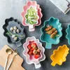 Bowls Creative Ceramics Christmas Tree Bowl Nuts Candy Snack Plates Child Breakfast Dishes Fruit Salad Porcelain Kitchen Supplies