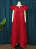 Abiti taglie forti A Line Maxi Shift Dress Women Loose Casual Sparkly Robe Autunno V Back Modest Party Club Christmas Red Long Gown 4XL